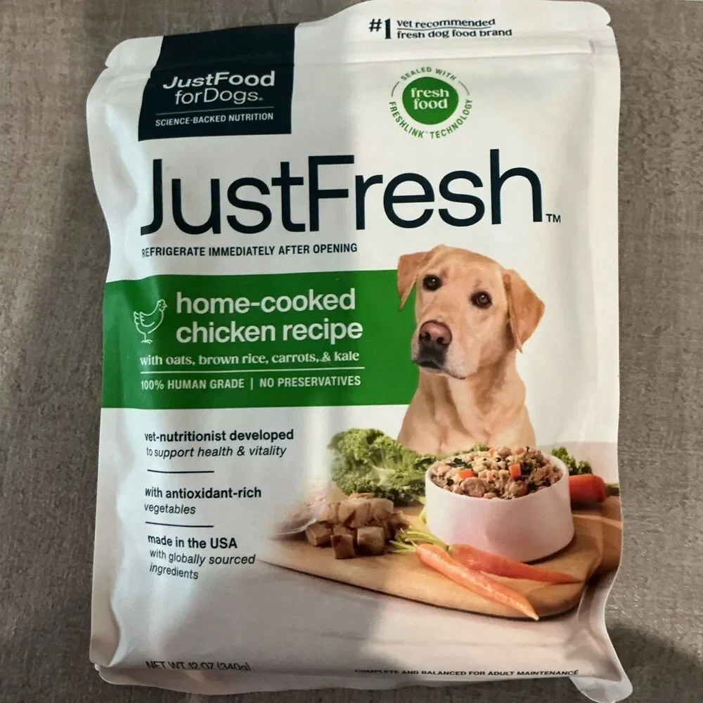 Just Food For Dog Fresh Wet No Preservative Resealable Package Human Grade 7pc